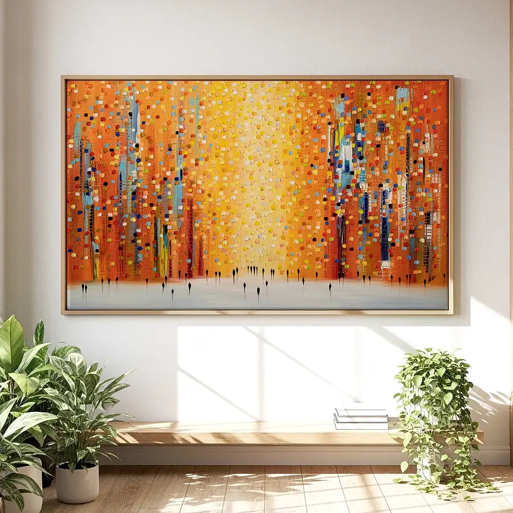 Orange Sunset Stroll Oversized Canvas Print Orange Sunset Stroll Oversized Canvas Print wall art product Art Print Shop