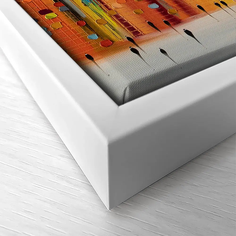 Orange Sunset Stroll Square Canvas Print Orange Sunset Stroll Square Canvas Print wall art product Ekaterina Ermilkina