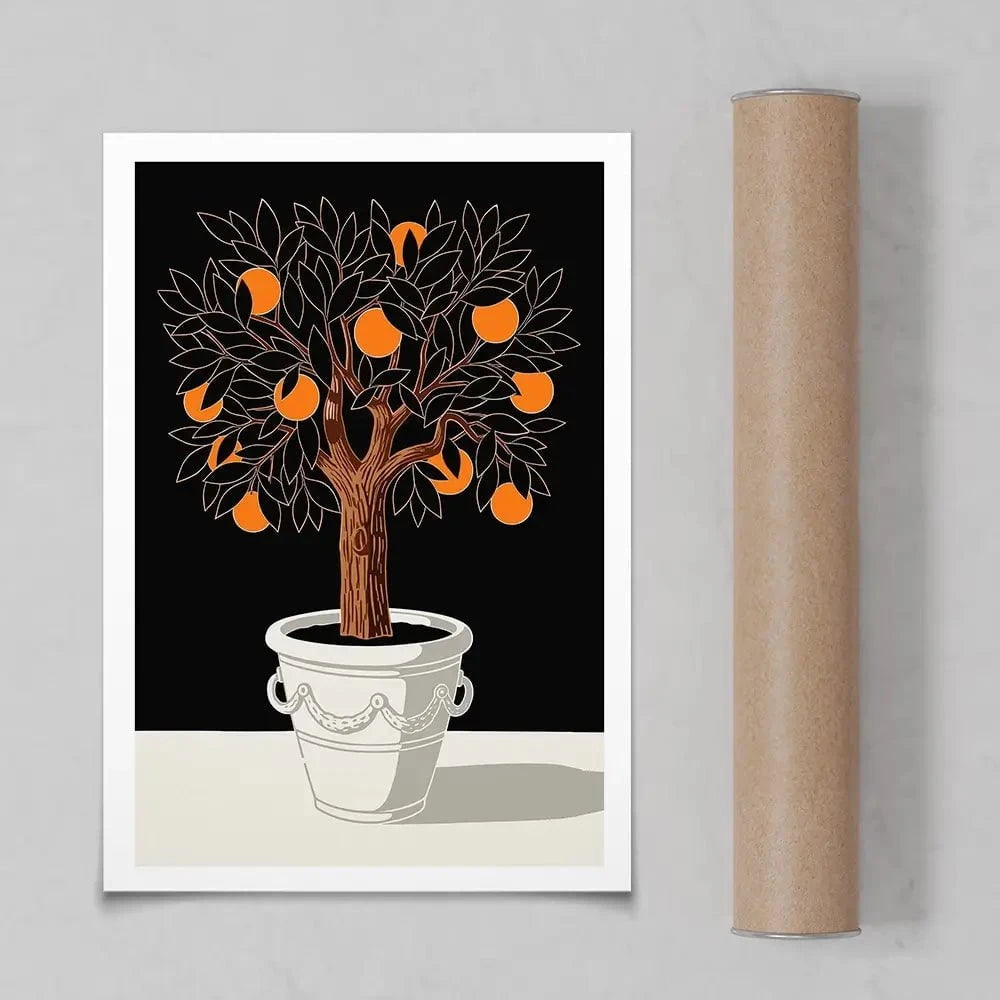 Orange Tree Art Print Orange Tree Art Print wall art product P & M Print Gallery