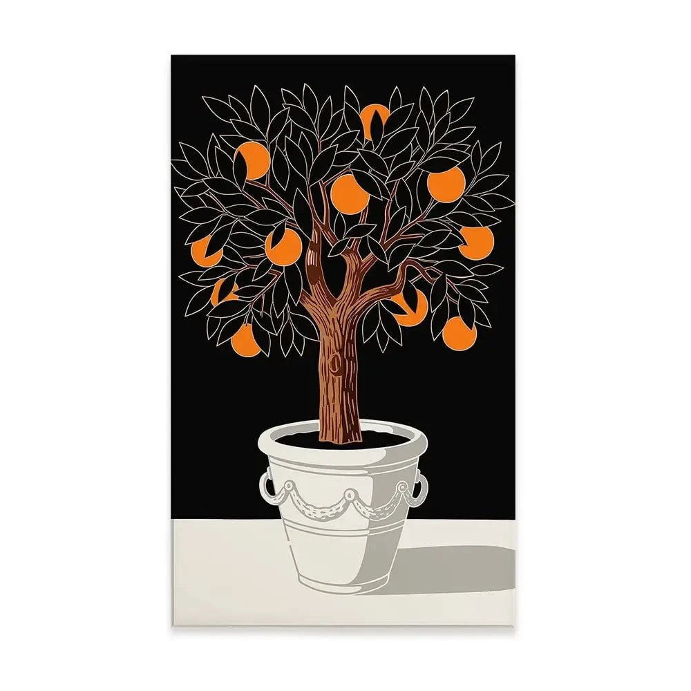 Orange Tree Canvas Print Orange Tree Canvas Print wall art product P & M Print Gallery