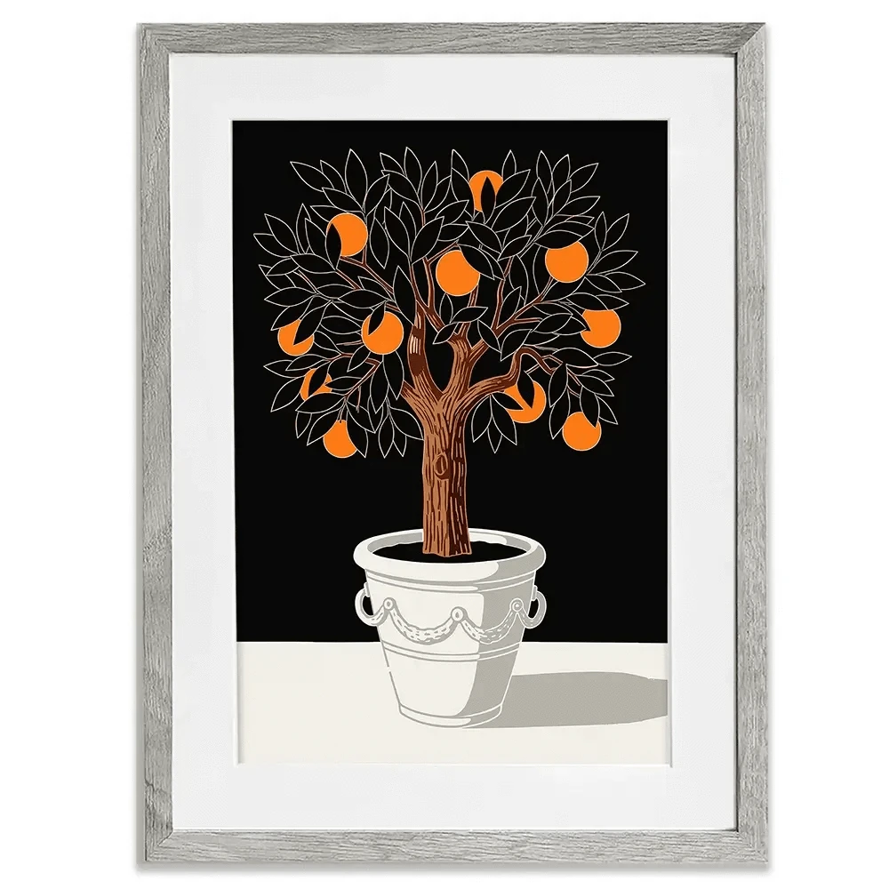 Orange Tree Framed Art Print Orange Tree Framed Art Print wall art product P & M Print Gallery