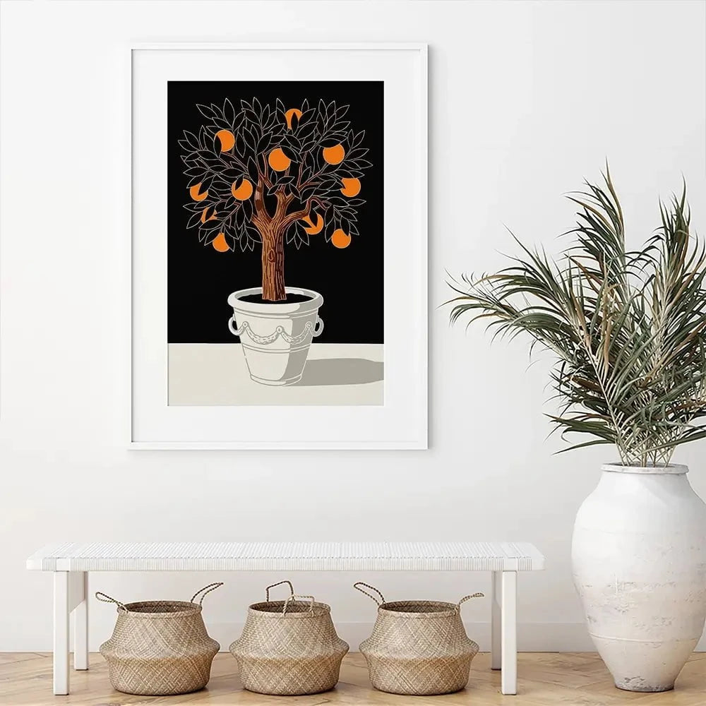 Orange Tree Framed Art Print Orange Tree Framed Art Print wall art product P & M Print Gallery