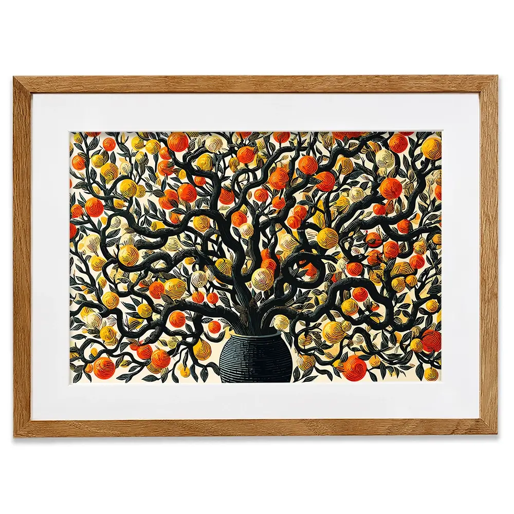 Orange Tree Oasis Framed Art Print Orange Tree Oasis Framed Art Print wall art product P & M Print Gallery