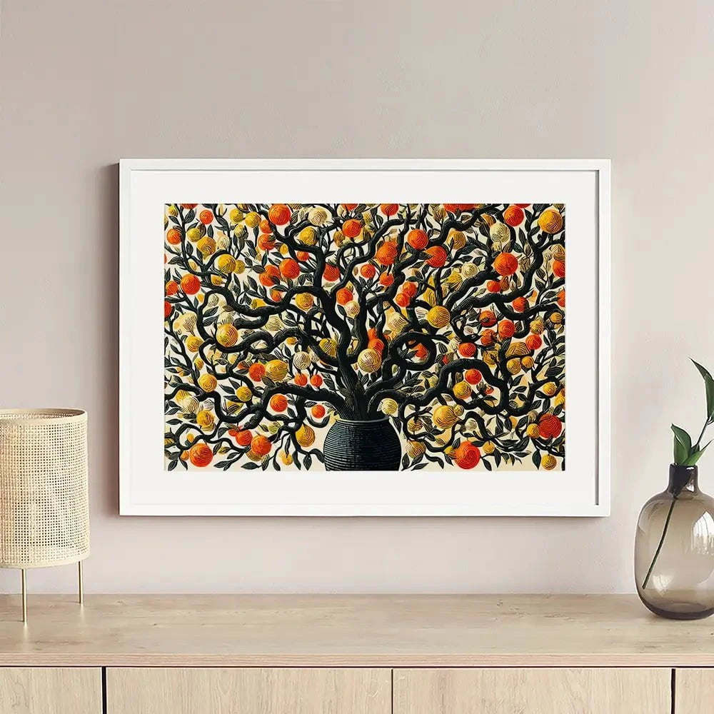 Orange Tree Oasis Framed Art Print Orange Tree Oasis Framed Art Print wall art product P & M Print Gallery