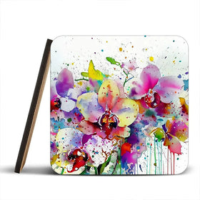 Orchid Blast Coaster Set Orchid Blast Coaster Set wall art product David Alexander Elder