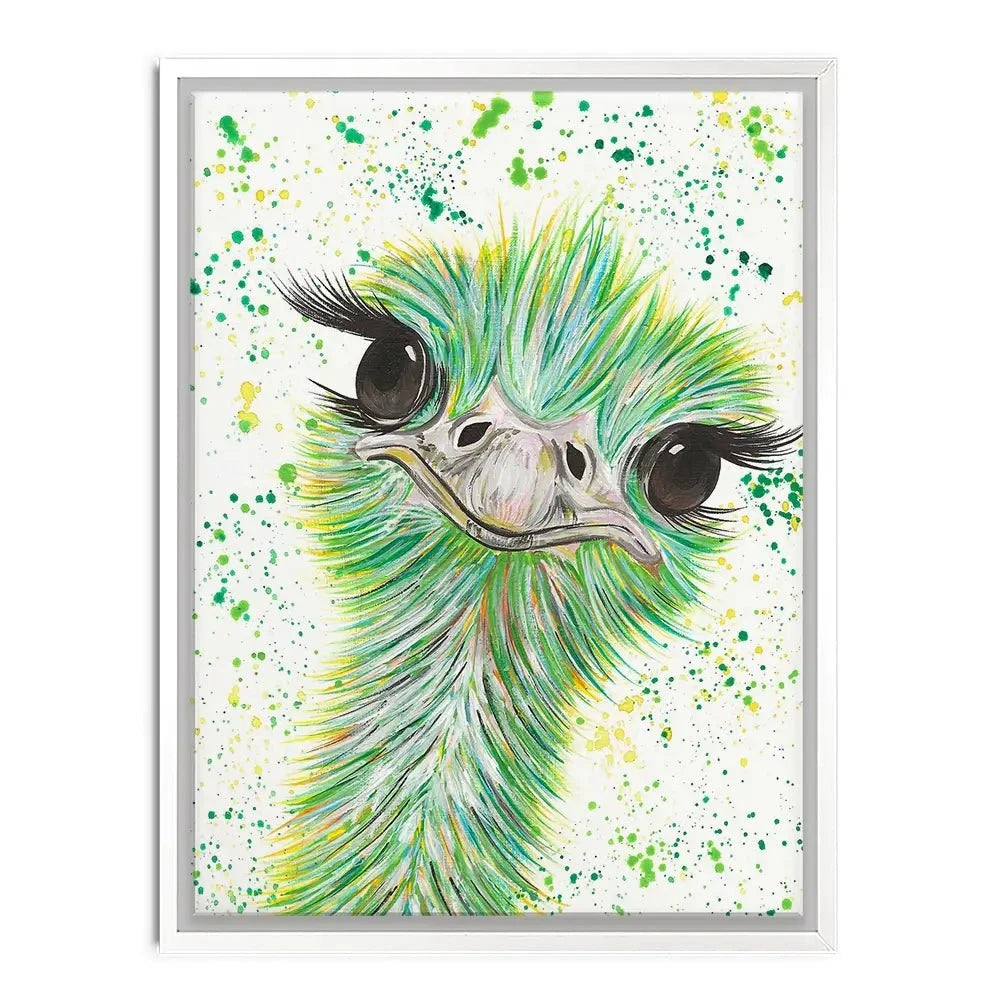 Ostrich Frank Canvas Print Ostrich Frank Canvas Print wall art product Emma LC Art