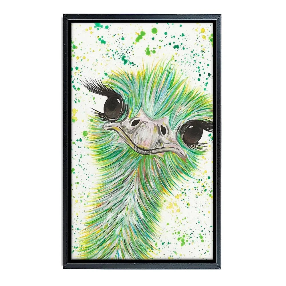 Ostrich Frank Canvas Print Ostrich Frank Canvas Print wall art product Emma LC Art