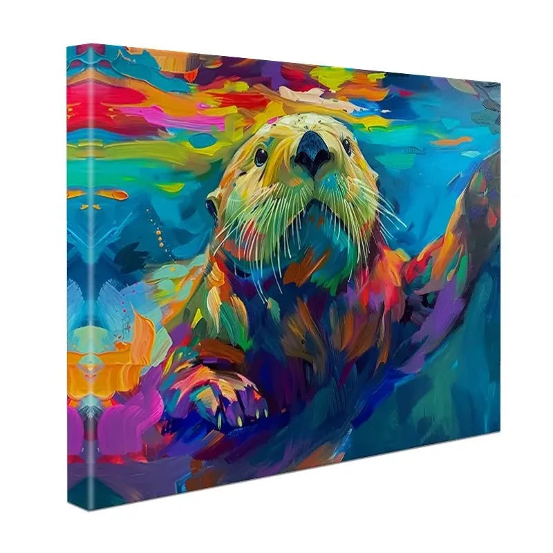 Otter Outing Canvas Print Otter Outing Canvas Print wall art product David Alexander Elder