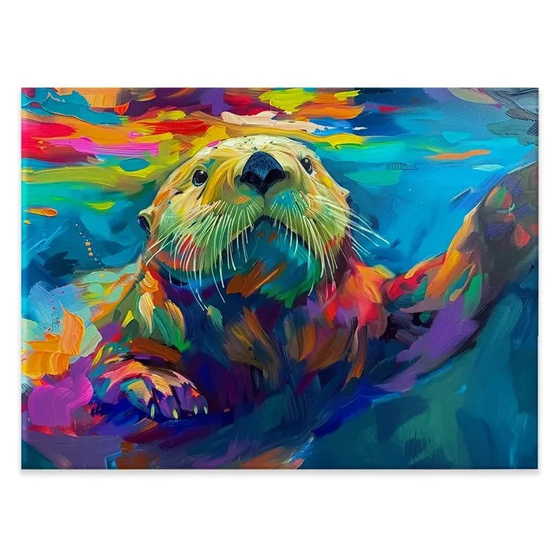 Otter Outing Canvas Print Otter Outing Canvas Print wall art product David Alexander Elder