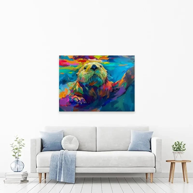 Otter Outing Canvas Print Otter Outing Canvas Print wall art product David Alexander Elder