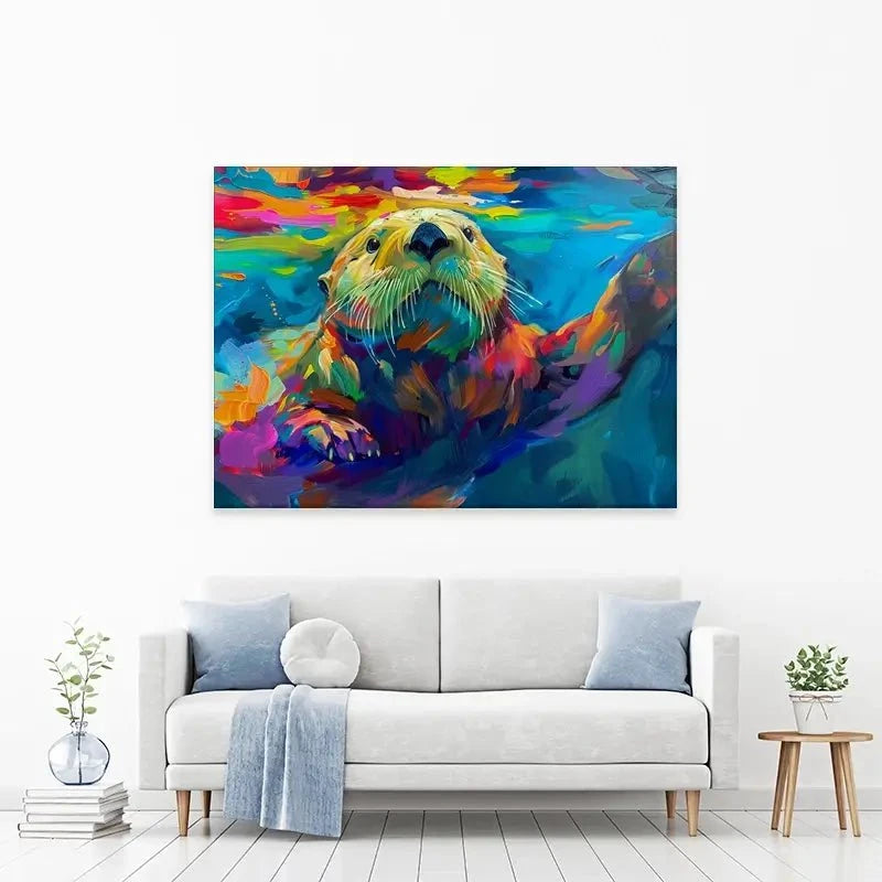 Otter Outing Canvas Print Otter Outing Canvas Print wall art product David Alexander Elder