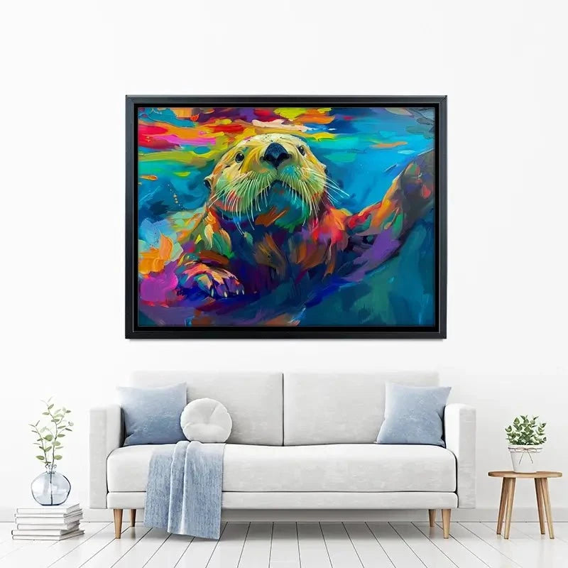 Otter Outing Canvas Print Otter Outing Canvas Print wall art product David Alexander Elder