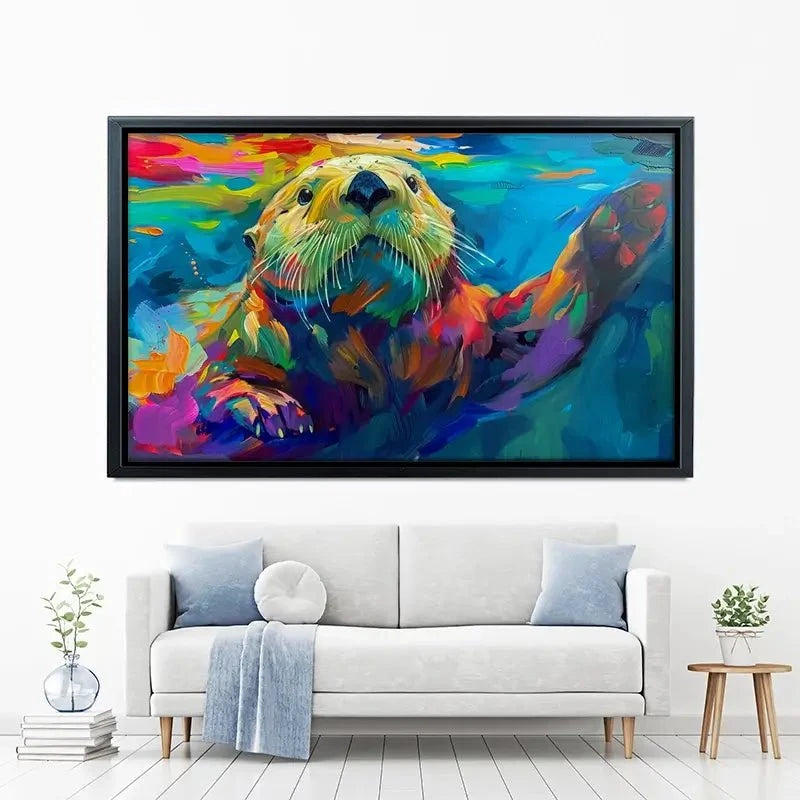 Otter Outing Canvas Print Otter Outing Canvas Print wall art product David Alexander Elder
