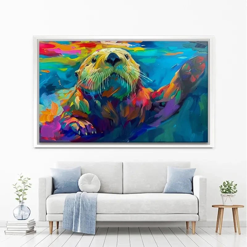 Otter Outing Canvas Print Otter Outing Canvas Print wall art product David Alexander Elder