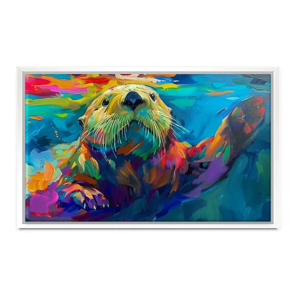 Otter Outing Canvas Print Otter Outing Canvas Print wall art product David Alexander Elder