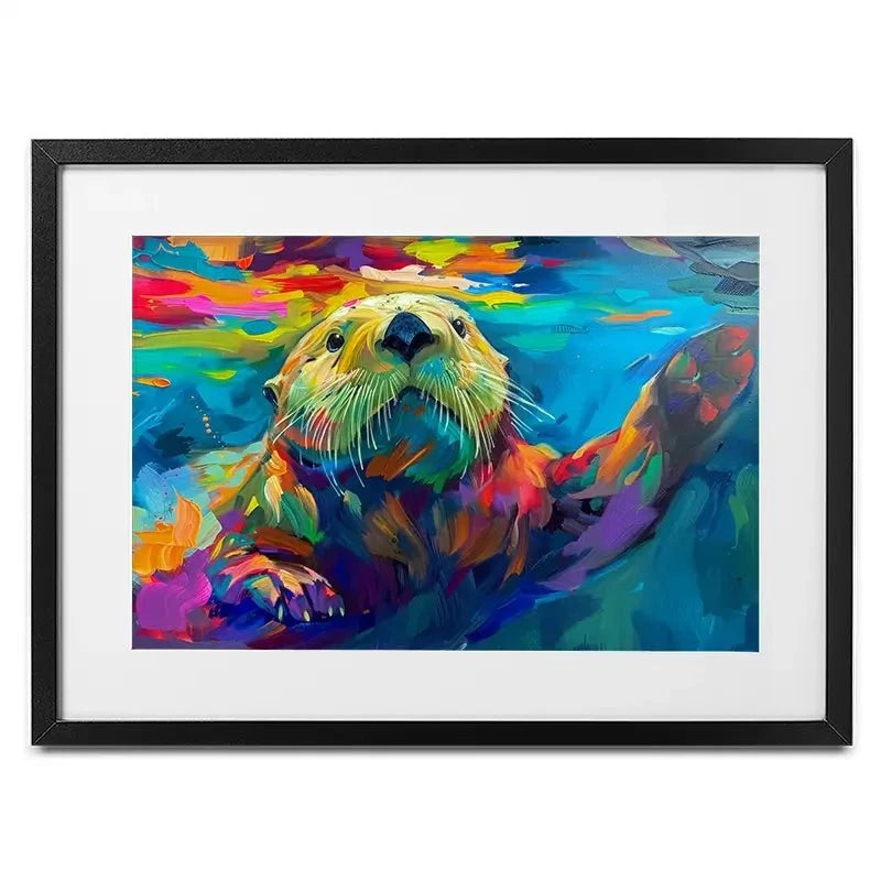 Otter Outing Framed Art Print Otter Outing Framed Art Print wall art product David Alexander Elder