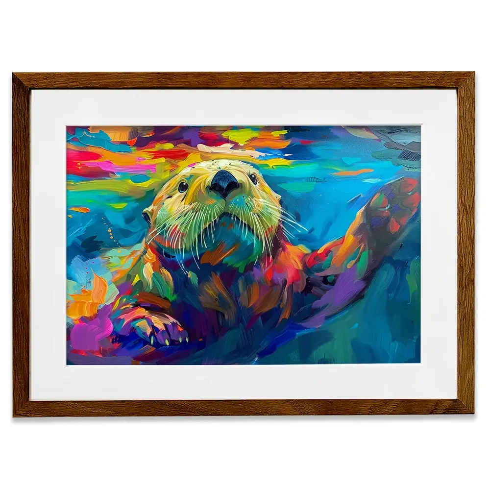 Otter Outing Framed Art Print Otter Outing Framed Art Print wall art product David Alexander Elder