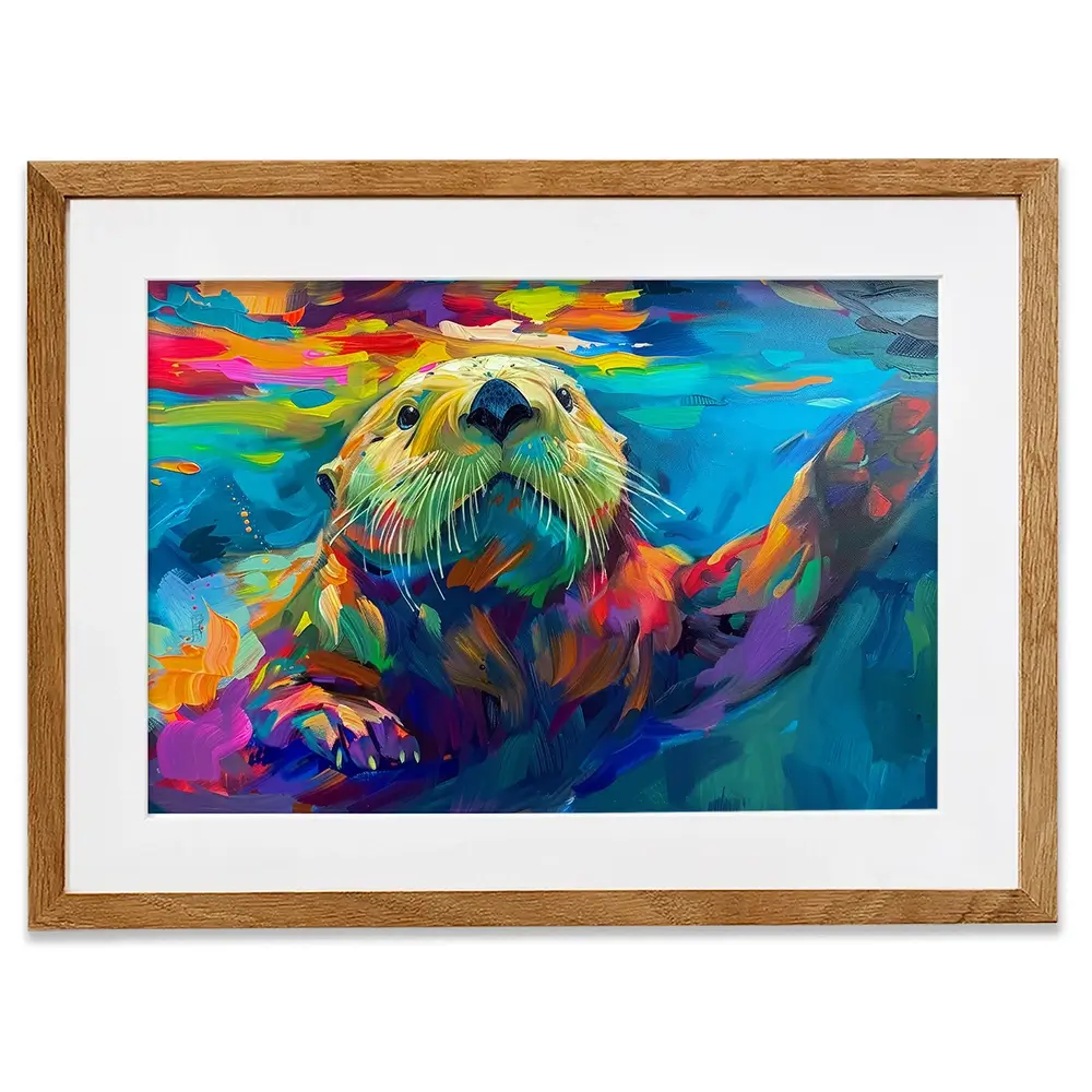 Otter Outing Framed Art Print Otter Outing Framed Art Print wall art product David Alexander Elder