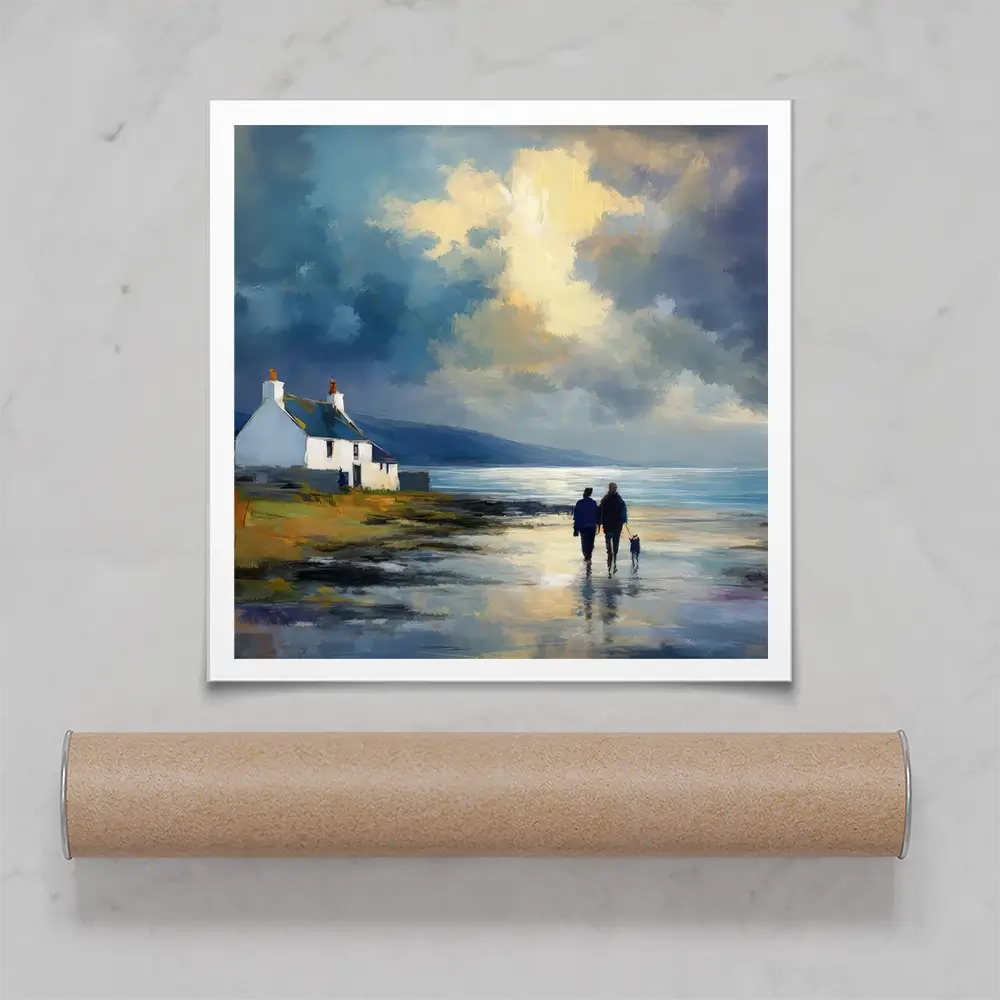 Out With Duke Square Art Print Out With Duke Square Art Print wall art product David Alexander Elder