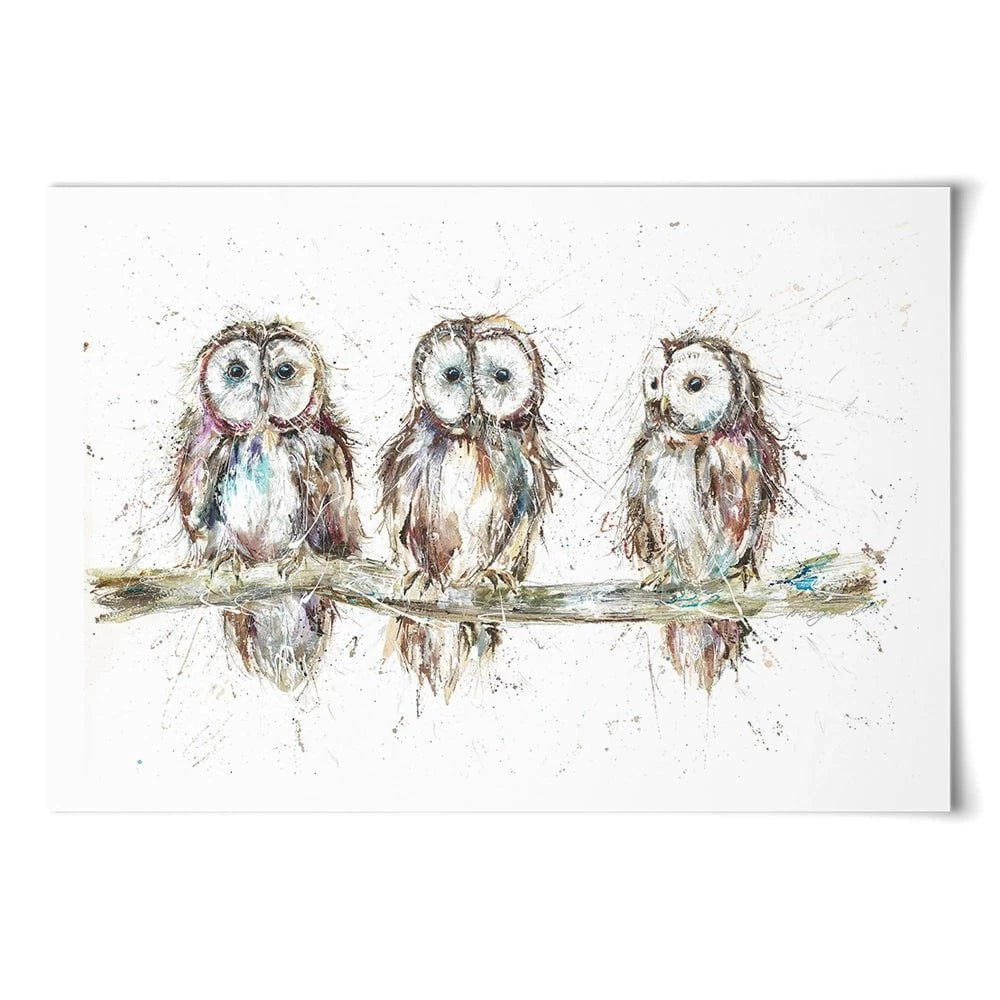 Owl Family Art Print Owl Family Art Print wall art product Nicola Jane Rowles