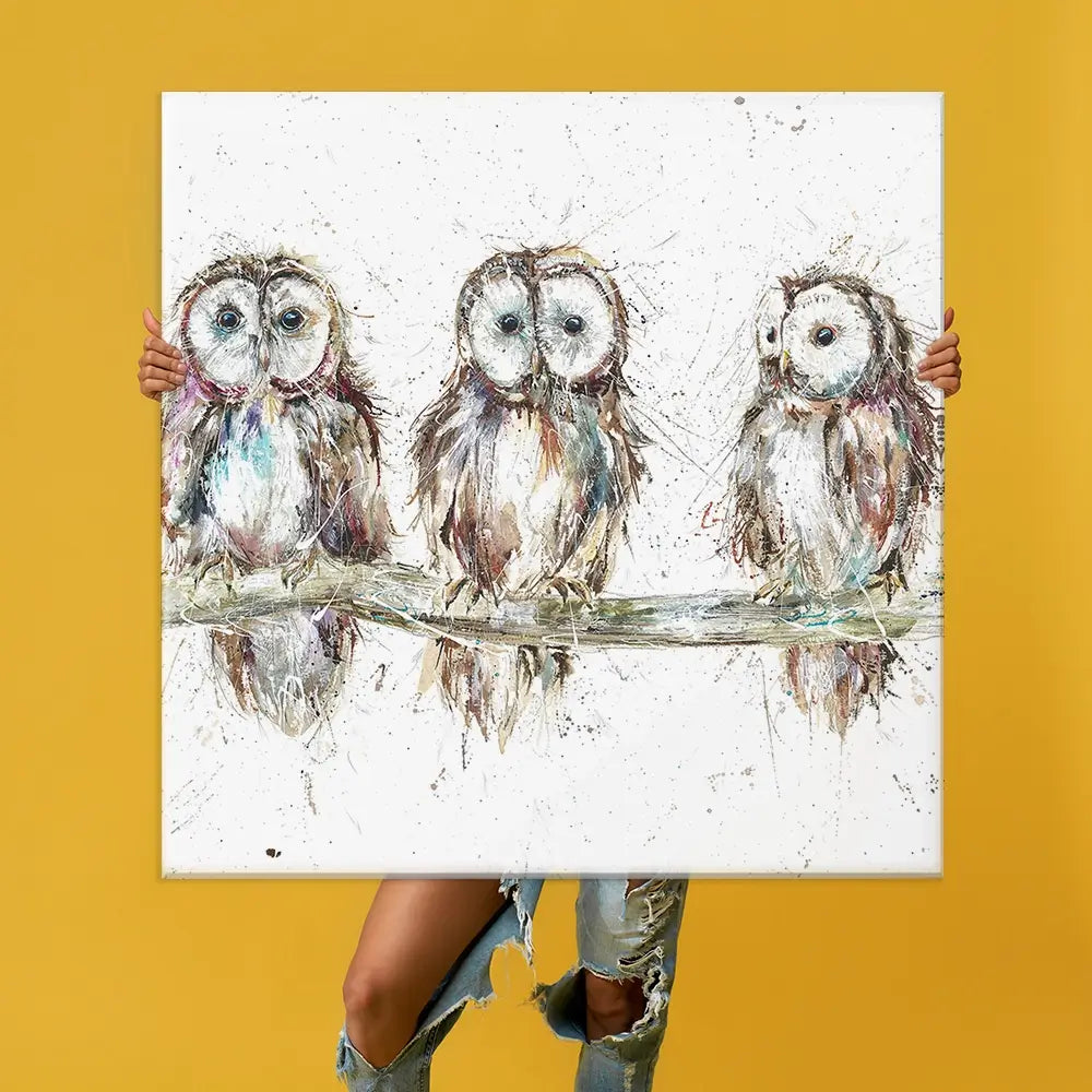 Owl Family Oversized Canvas Print Owl Family Oversized Canvas Print wall art product Art Print Shop