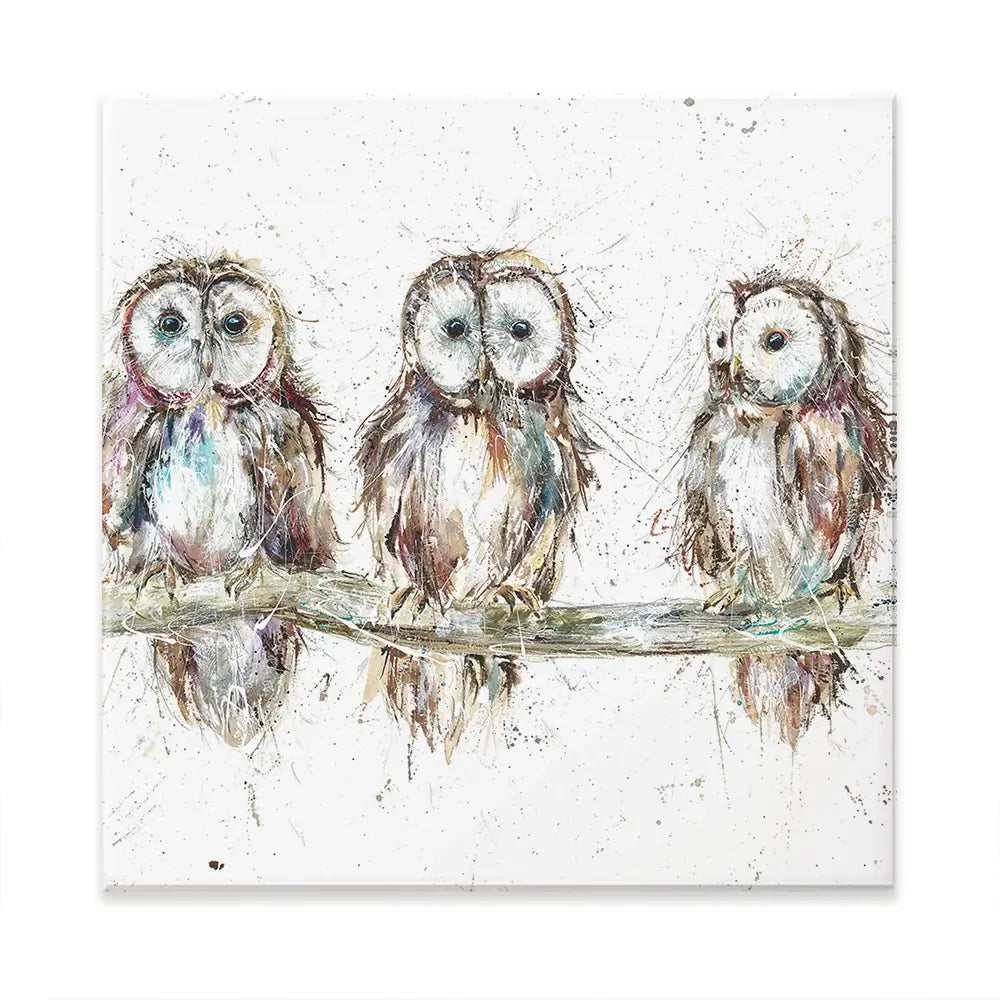 Owl Family Oversized Canvas Print Owl Family Oversized Canvas Print wall art product Art Print Shop