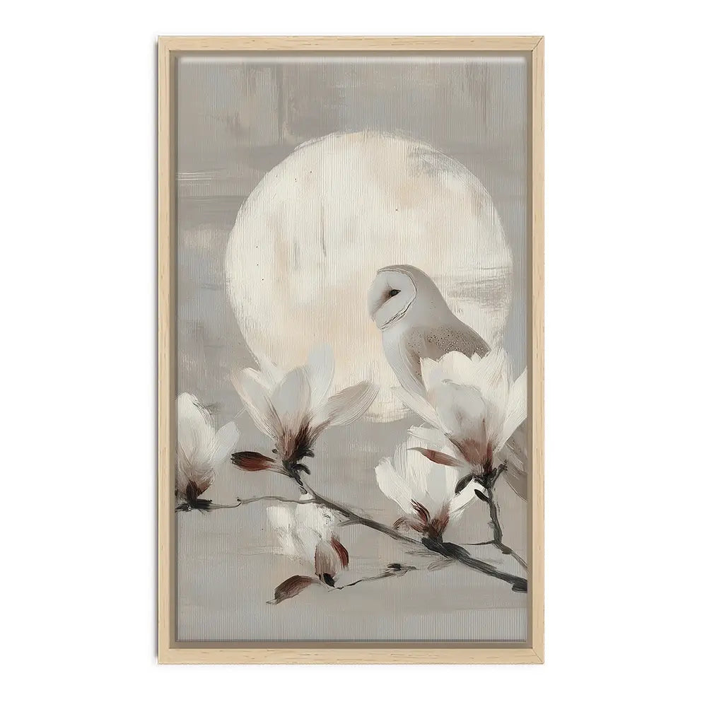 Owl Lunar Branch Canvas Print Owl Lunar Branch Canvas Print wall art product Chromatic Storm Studio