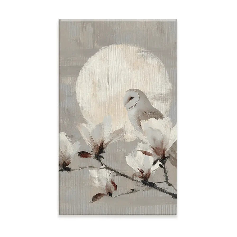 Owl Lunar Branch Canvas Print Owl Lunar Branch Canvas Print wall art product Chromatic Storm Studio