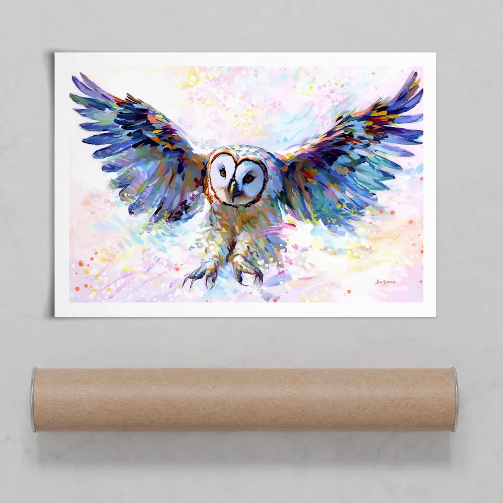 Owls Whisper In The Winter Wind Art Print Owls Whisper In The Winter Wind Art Print wall art product Leon Devenice