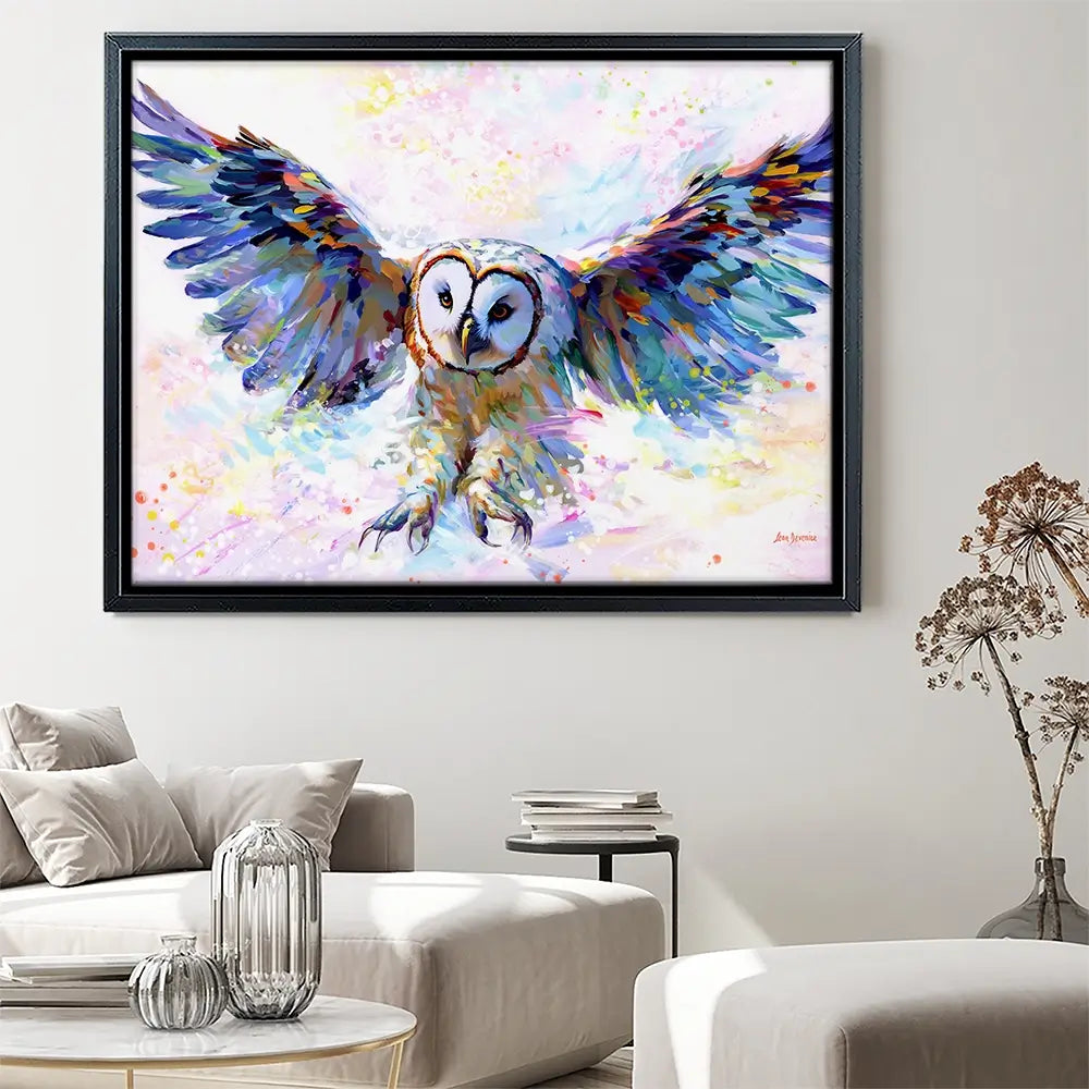 Owls Whisper In The Winter Wind Canvas Print Owls Whisper In The Winter Wind Canvas Print wall art product Leon Devenice