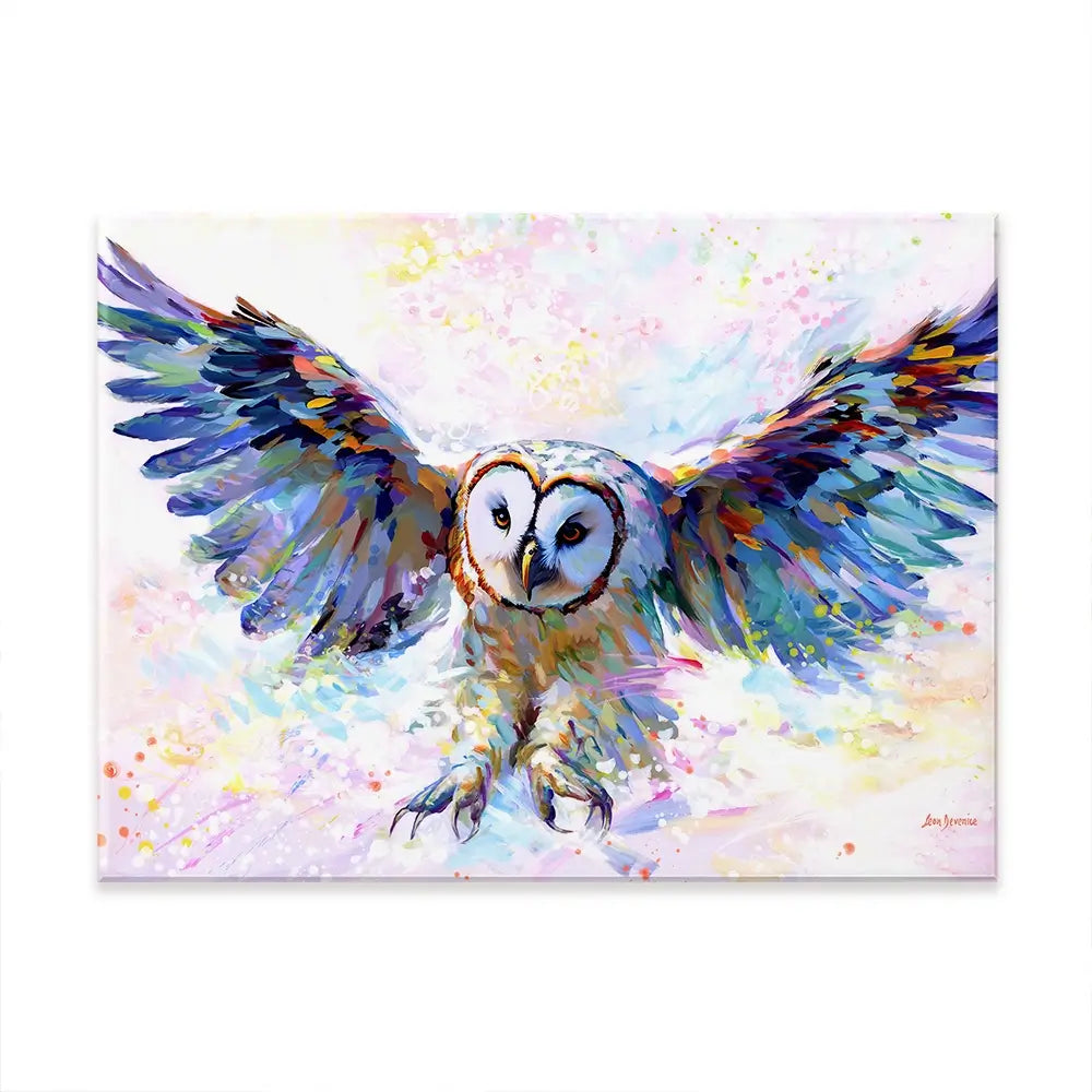 Owls Whisper In The Winter Wind Canvas Print Owls Whisper In The Winter Wind Canvas Print wall art product Leon Devenice