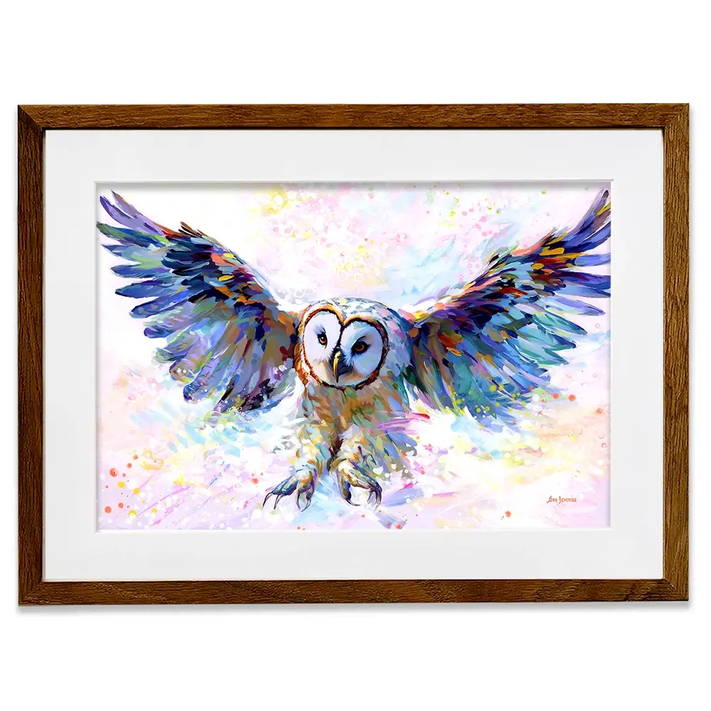 Owls Whisper In The Winter Wind Framed Art Print Owls Whisper In The Winter Wind Framed Art Print wall art product Leon Devenice