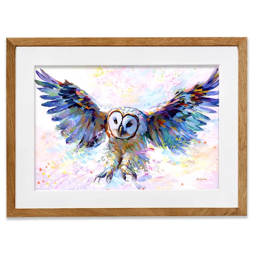 Owls Whisper In The Winter Wind Framed Art Print Owls Whisper In The Winter Wind Framed Art Print wall art product Leon Devenice