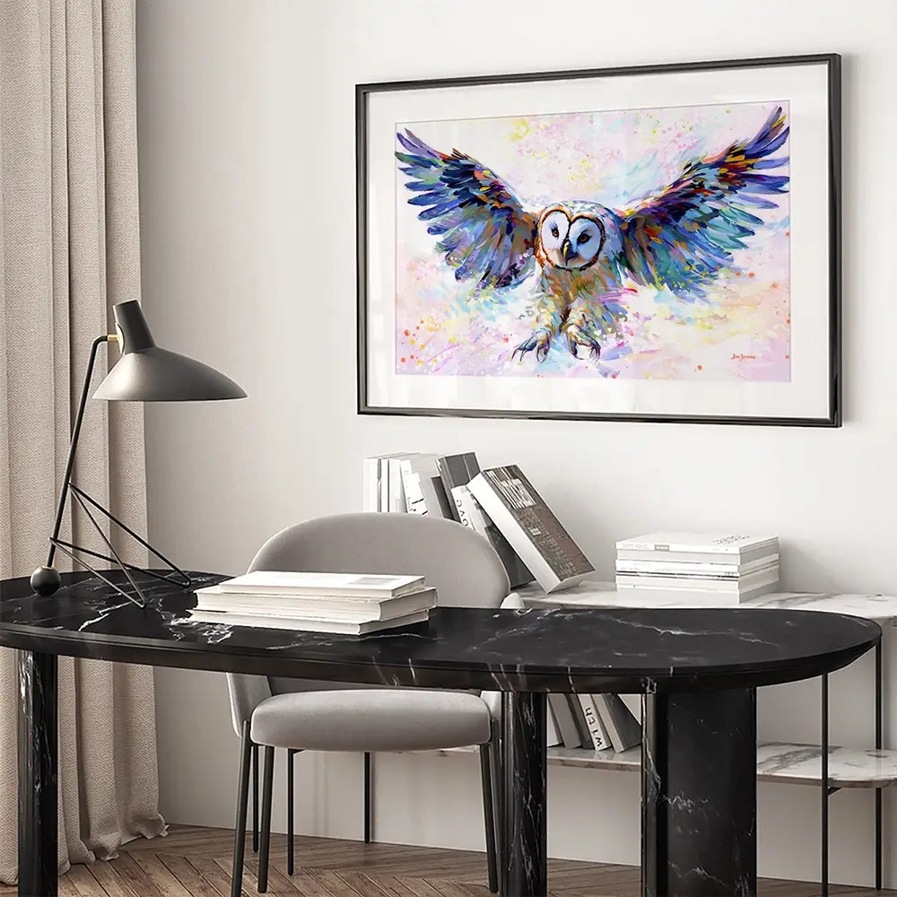 Owls Whisper In The Winter Wind Framed Art Print Owls Whisper In The Winter Wind Framed Art Print wall art product Leon Devenice