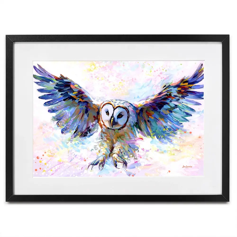 Owls Whisper In The Winter Wind Framed Art Print Owls Whisper In The Winter Wind Framed Art Print wall art product Leon Devenice