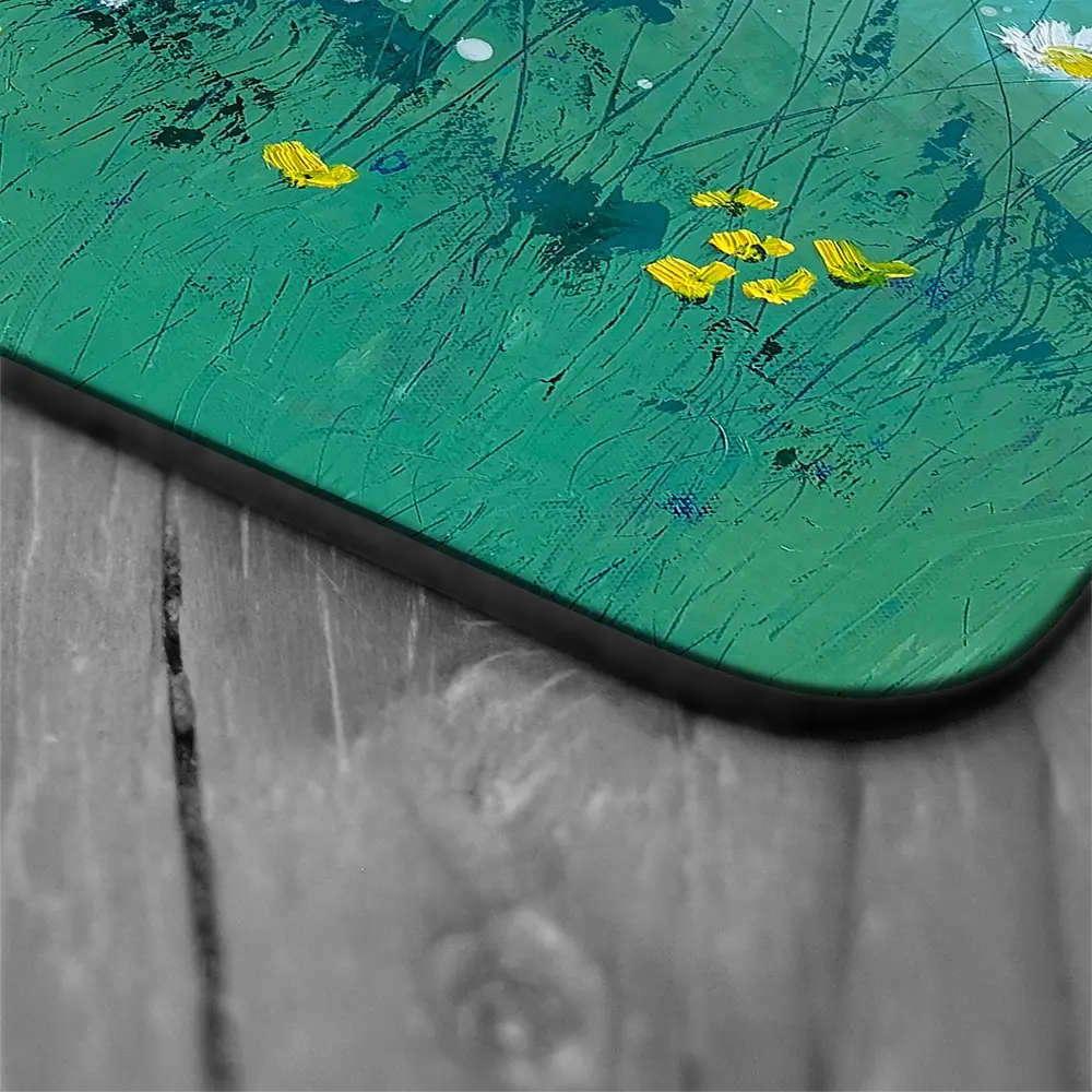 Oxeye Daisies Coaster Set Rainbow Soul Tree Coaster Set | Rainbow Soul Tree Art Coasters wall art product Laure Bury