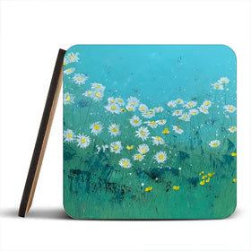 Oxeye Daisies Coaster Set Rainbow Soul Tree Coaster Set | Rainbow Soul Tree Art Coasters wall art product Laure Bury