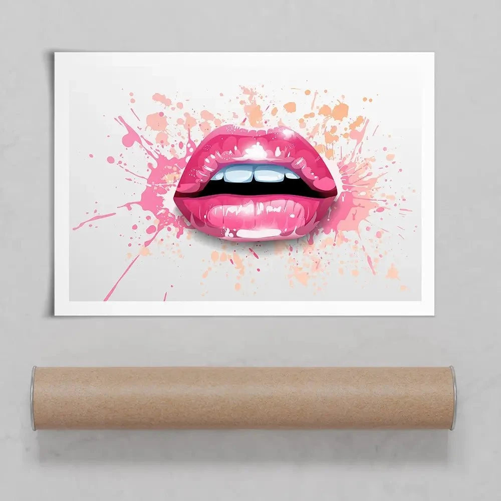 Paint Splash Lips Art Print Paint Splash Lips Art Print wall art product KenoKickit / Shutterstock