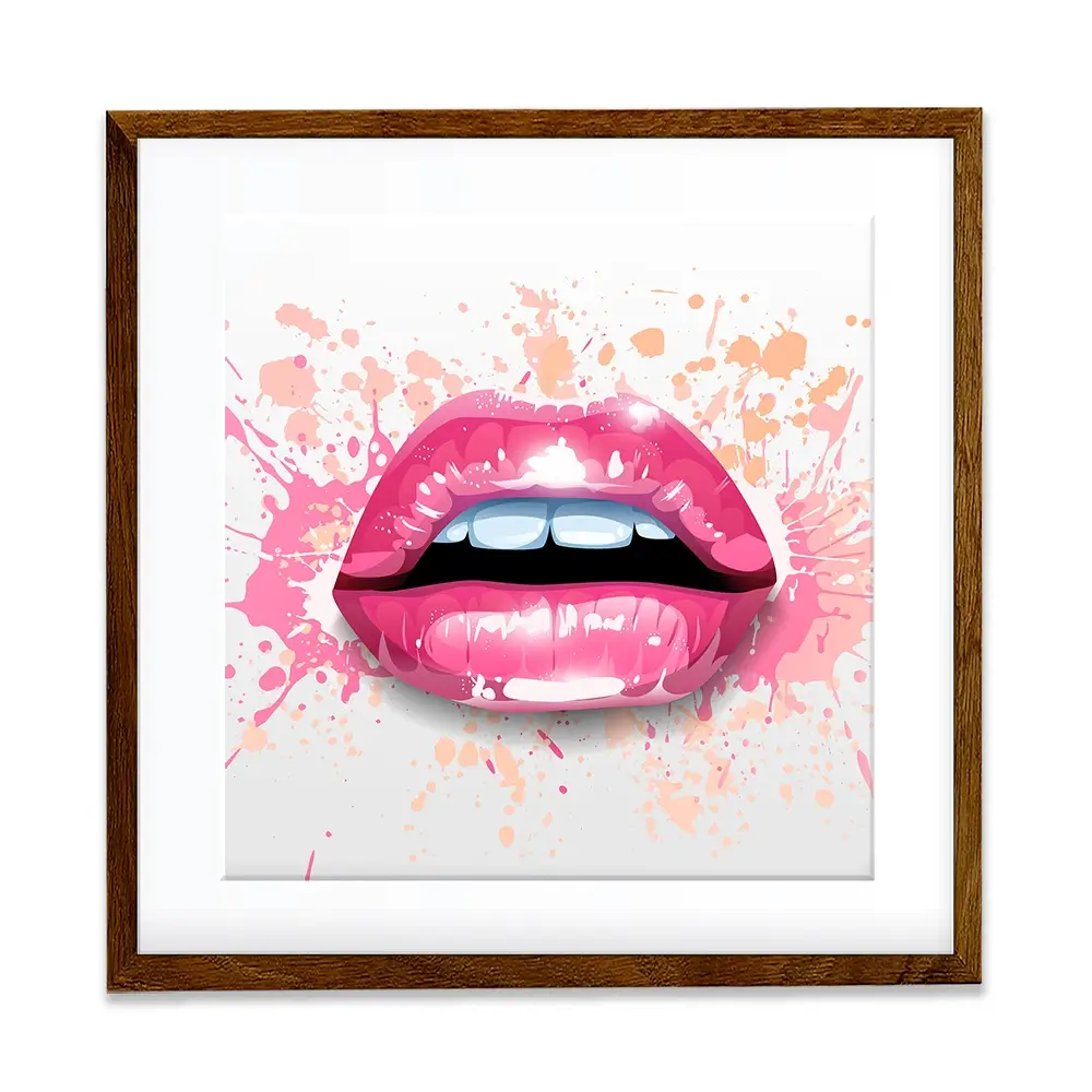 Paint Splash Lips Square Framed Art Print Paint Splash Lips Square Framed Art Print wall art product KenoKickit / Shutterstock