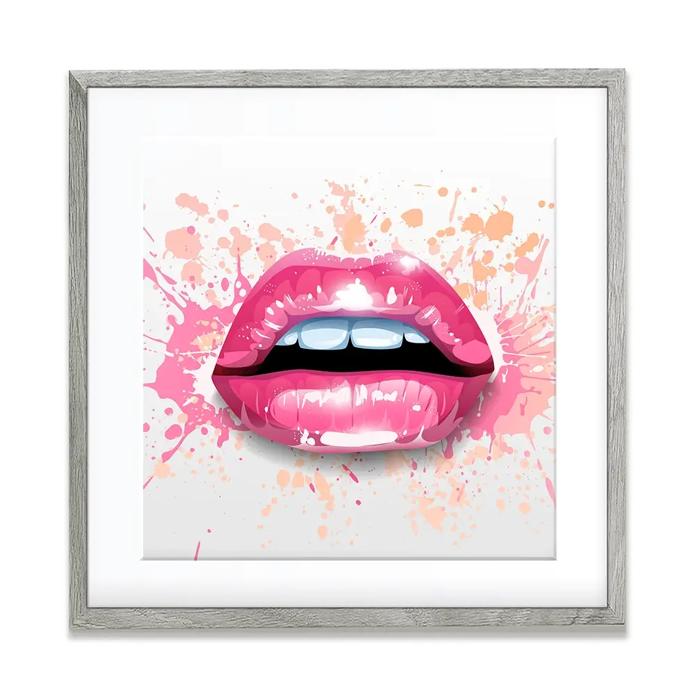 Paint Splash Lips Square Framed Art Print Paint Splash Lips Square Framed Art Print wall art product KenoKickit / Shutterstock