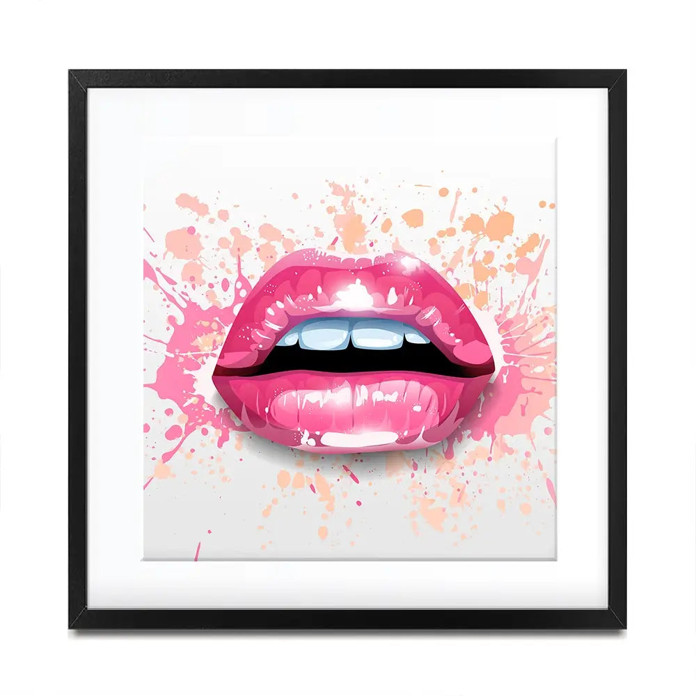 Paint Splash Lips Square Framed Art Print Paint Splash Lips Square Framed Art Print wall art product KenoKickit / Shutterstock