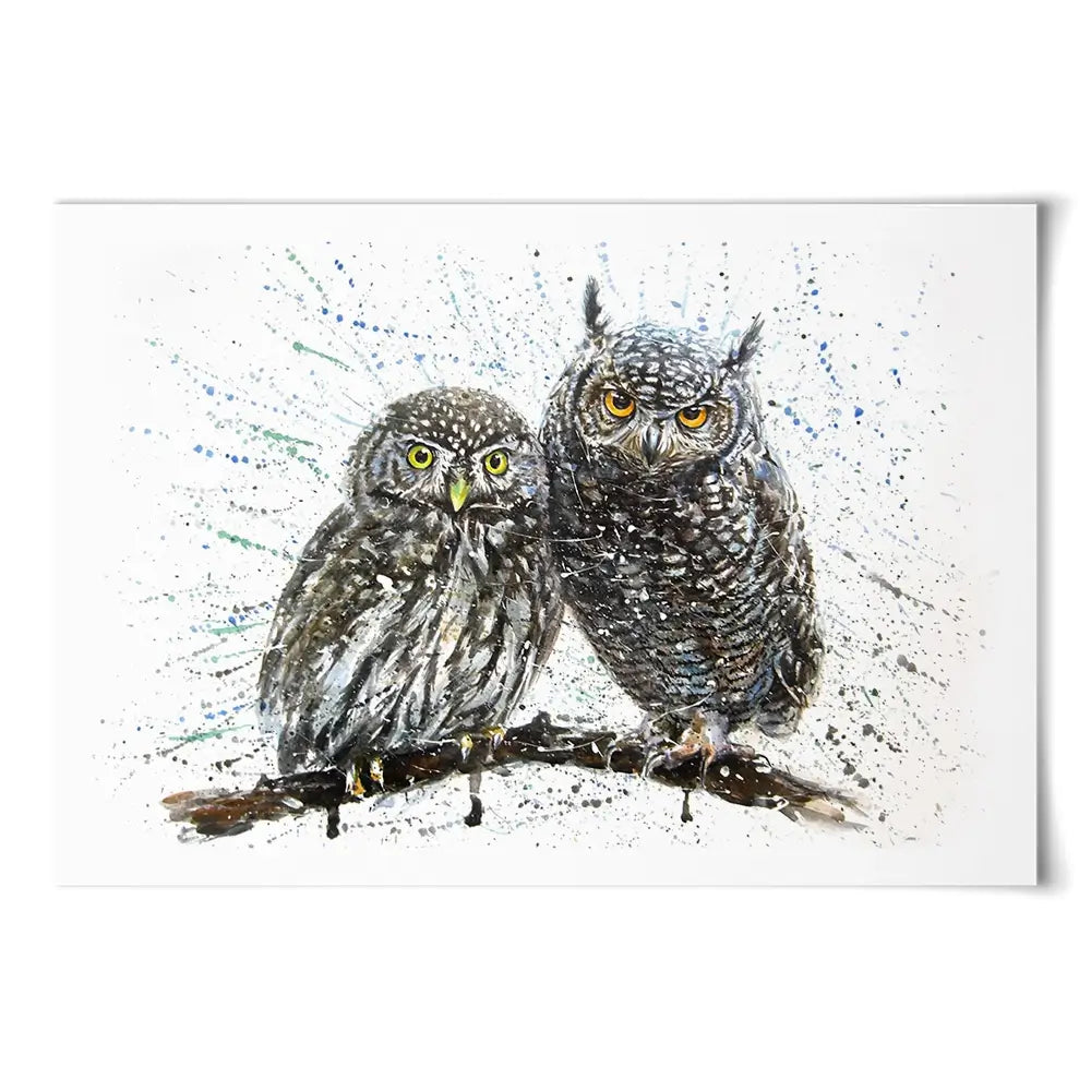 Paint Splash Owls Art Print Paint Splash Owls Art Print wall art product KOSTART / Shutterstock