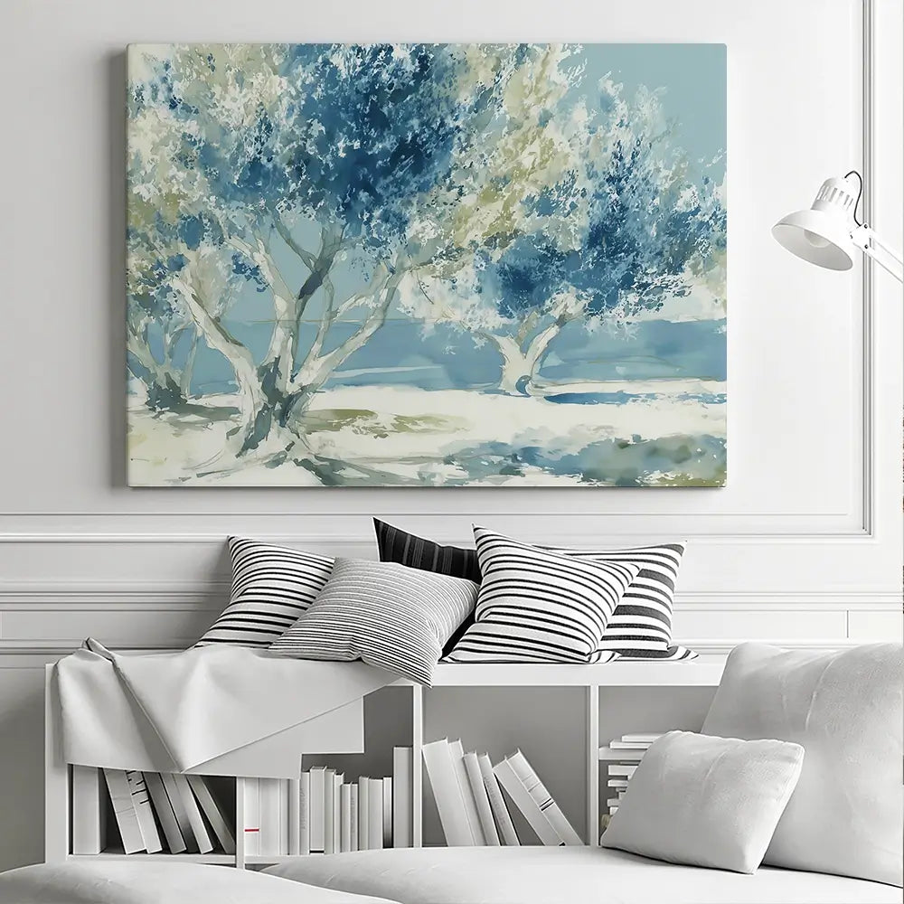 Painterly Olive Grove Canvas Print Painterly Olive Grove Canvas Print wall art product Chromatic Storm Studio