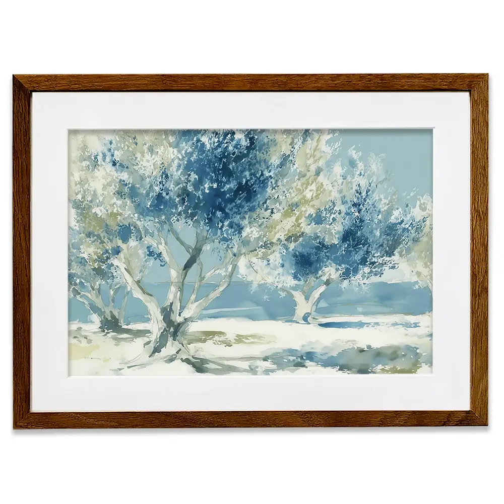Painterly Olive Grove Framed Art Print Painterly Olive Grove Framed Art Print wall art product Chromatic Storm Studio