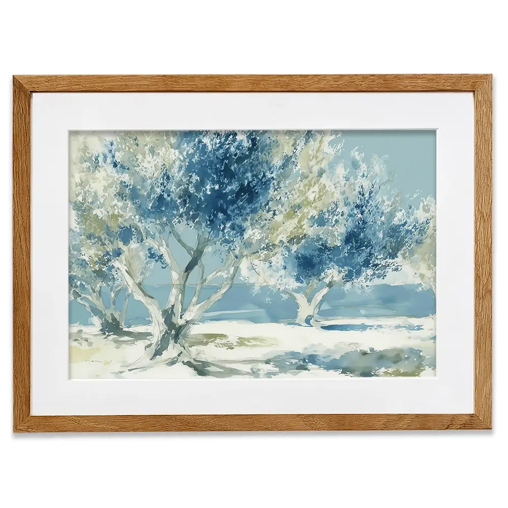 Painterly Olive Grove Framed Art Print Painterly Olive Grove Framed Art Print wall art product Chromatic Storm Studio