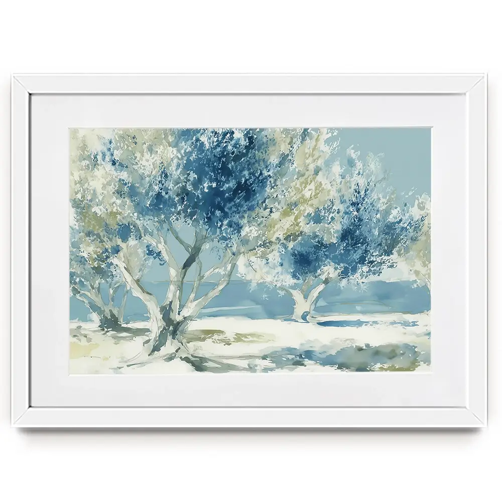 Painterly Olive Grove Framed Art Print Painterly Olive Grove Framed Art Print wall art product Chromatic Storm Studio