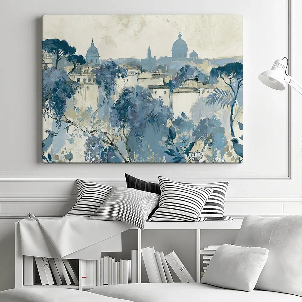 Painterly Rome Skyline Canvas Print Painterly Rome Skyline Canvas Print wall art product Chromatic Storm Studio