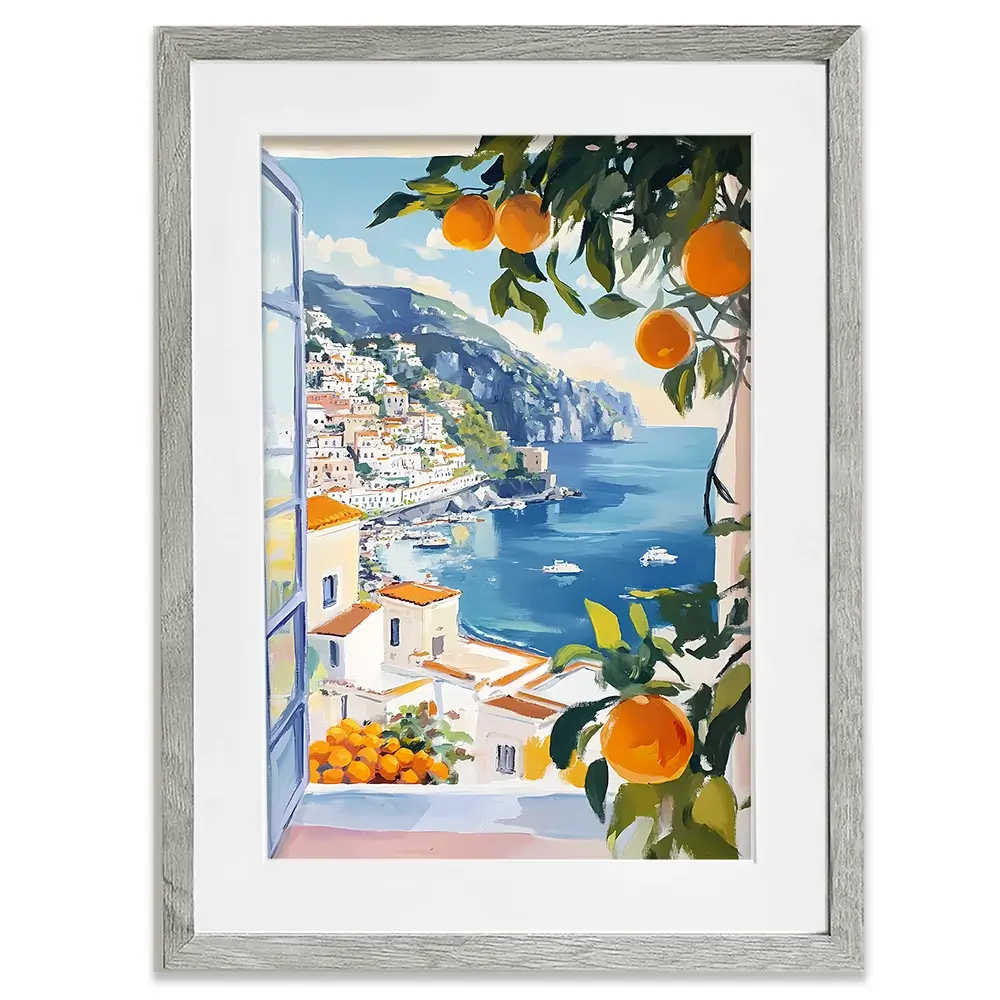 Paintings Of Amalfi Coast 3 Framed Art Print Paintings Of Amalfi Coast 3 Framed Art Print wall art product IAmHomeStudio