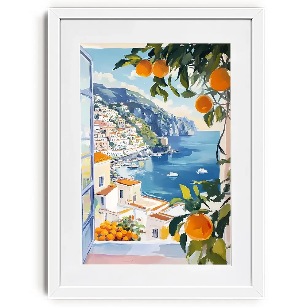 Paintings Of Amalfi Coast 3 Framed Art Print Paintings Of Amalfi Coast 3 Framed Art Print wall art product IAmHomeStudio