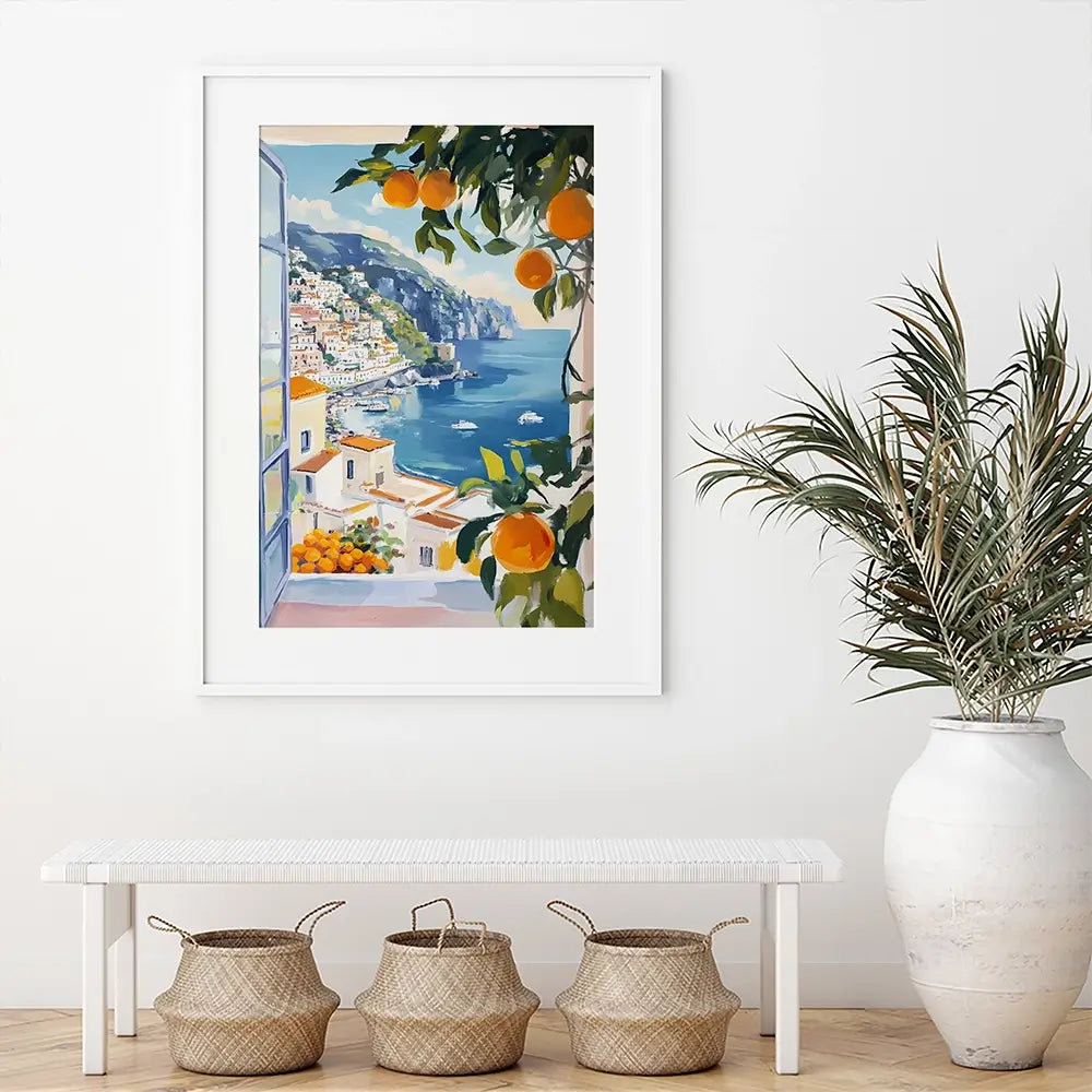 Paintings Of Amalfi Coast 3 Framed Art Print Paintings Of Amalfi Coast 3 Framed Art Print wall art product IAmHomeStudio